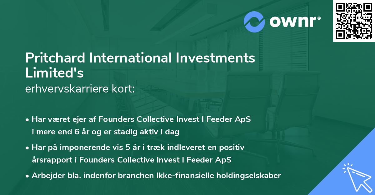 Pritchard International Investments Limited's erhvervskarriere kort