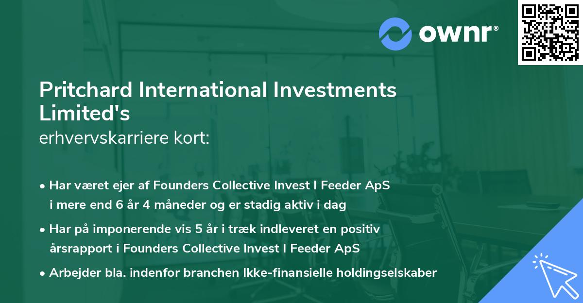 Pritchard International Investments Limited's erhvervskarriere kort