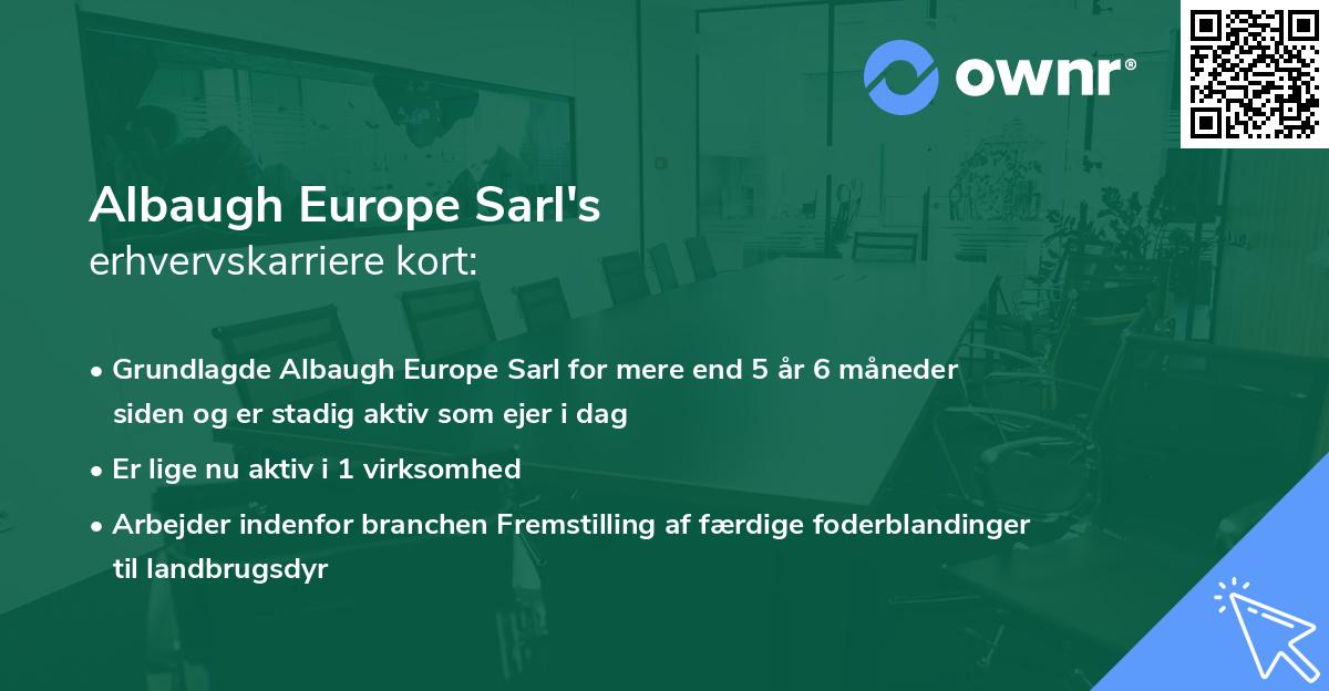 Albaugh Europe Sarl's erhvervskarriere kort