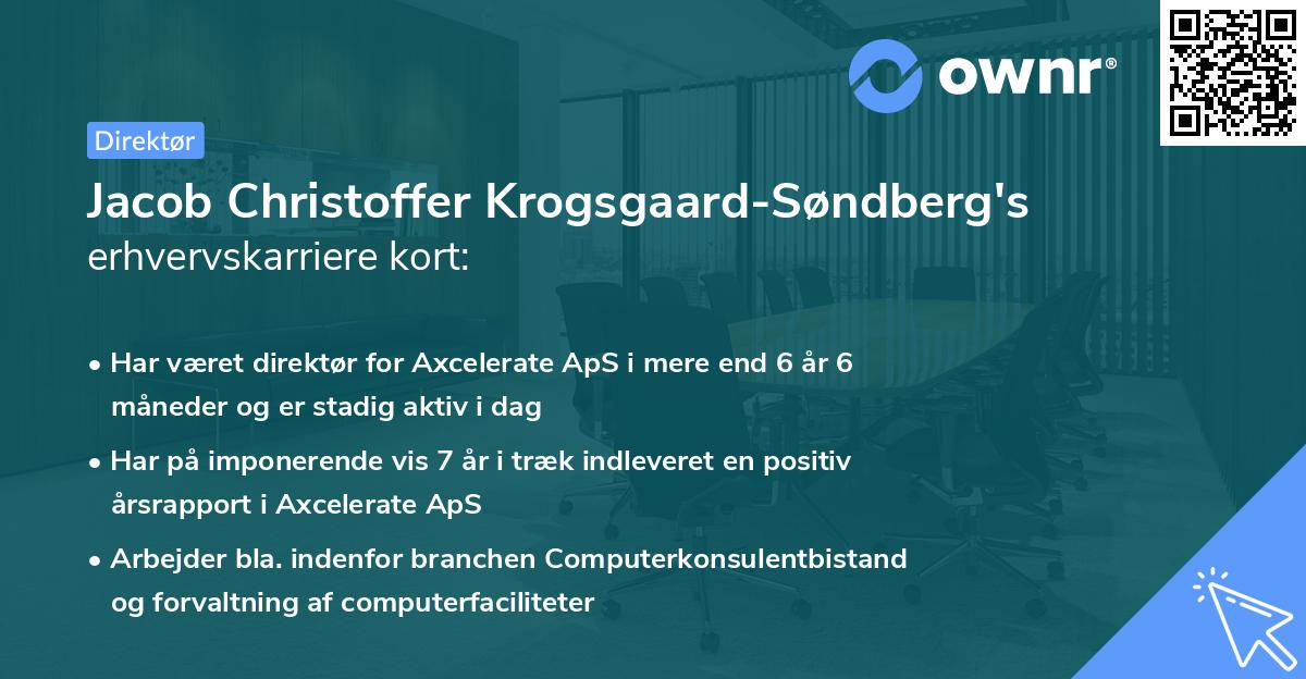 Jacob Christoffer Krogsgaard-Søndberg's erhvervskarriere kort