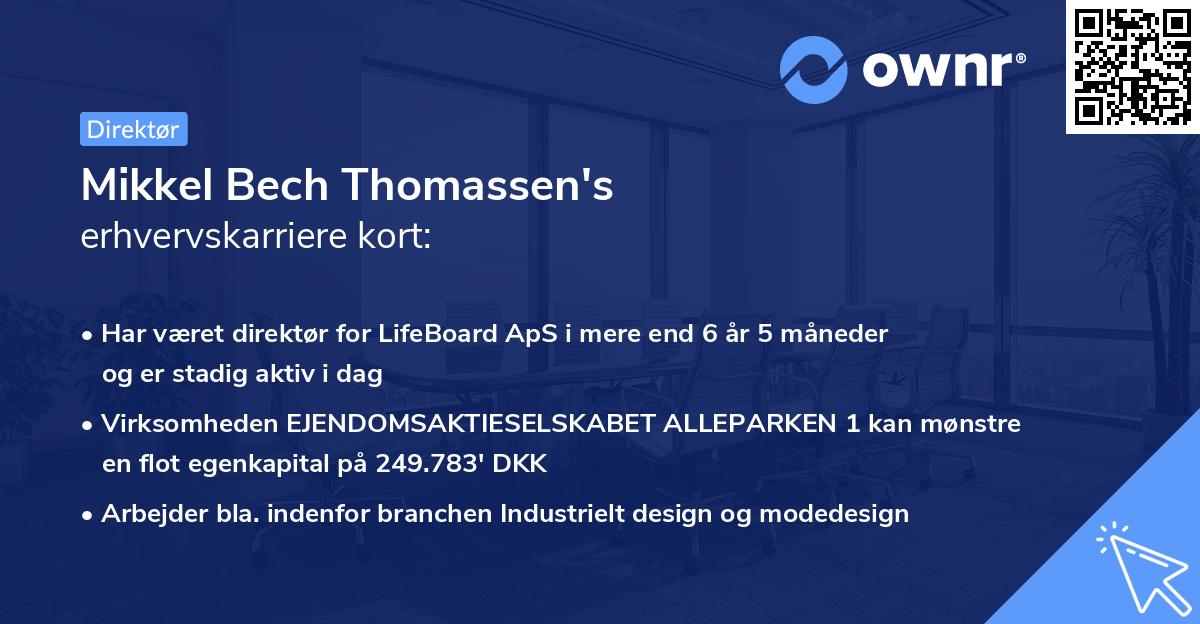 Mikkel Bech Thomassen's erhvervskarriere kort