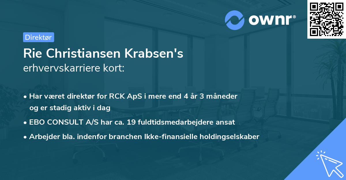 Rie Christiansen Krabsen's erhvervskarriere kort