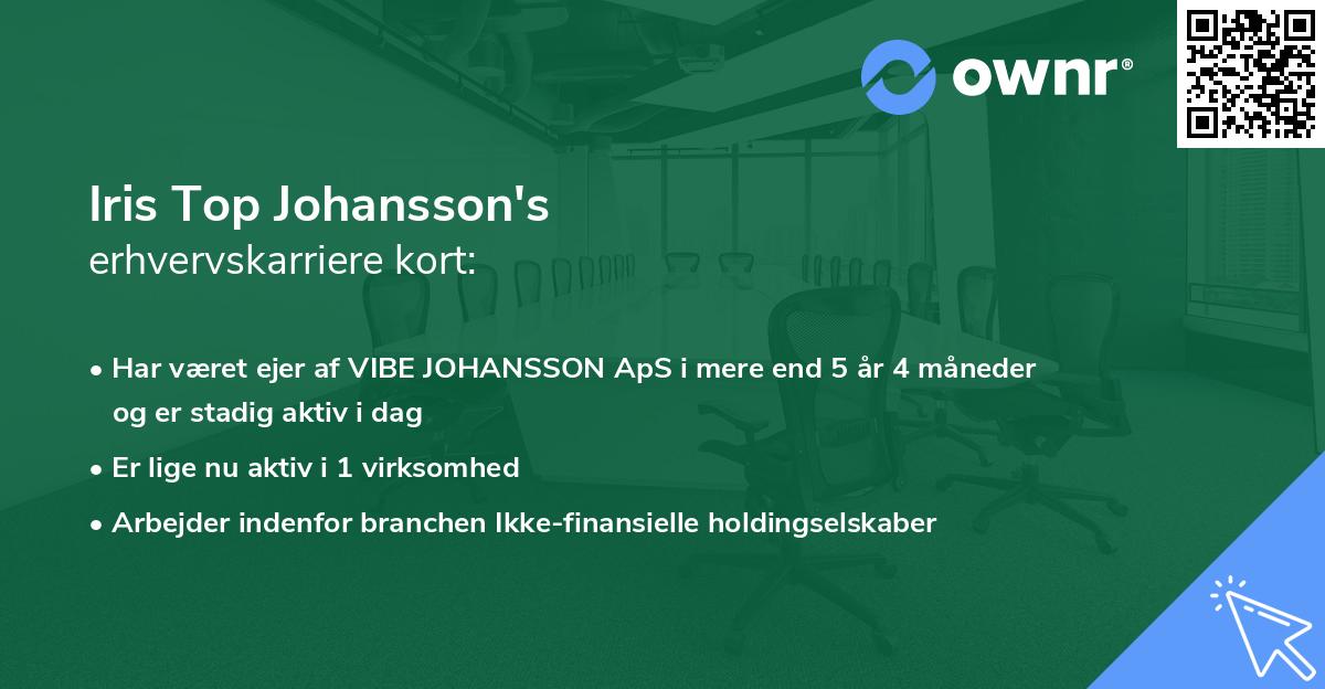 Iris Top Johansson's erhvervskarriere kort