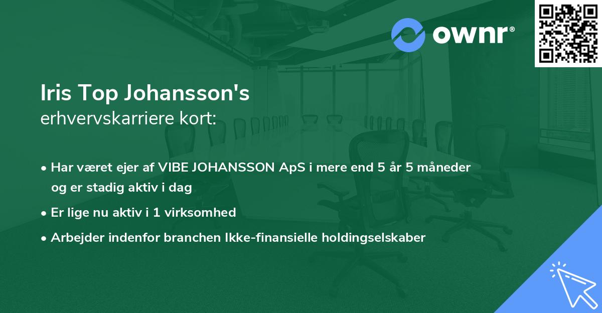 Iris Top Johansson's erhvervskarriere kort