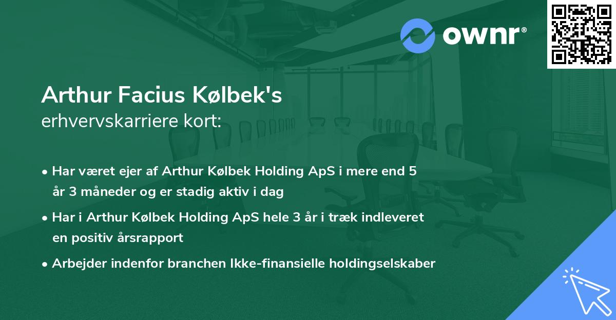 Arthur Facius Kølbek's erhvervskarriere kort