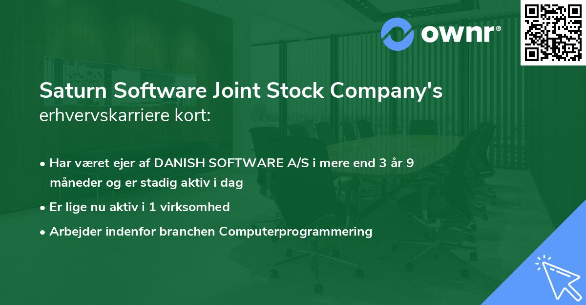 Saturn Software Joint Stock Company's erhvervskarriere kort