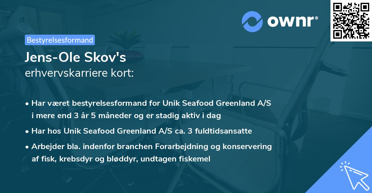 Jens-Ole Skov's erhvervskarriere kort
