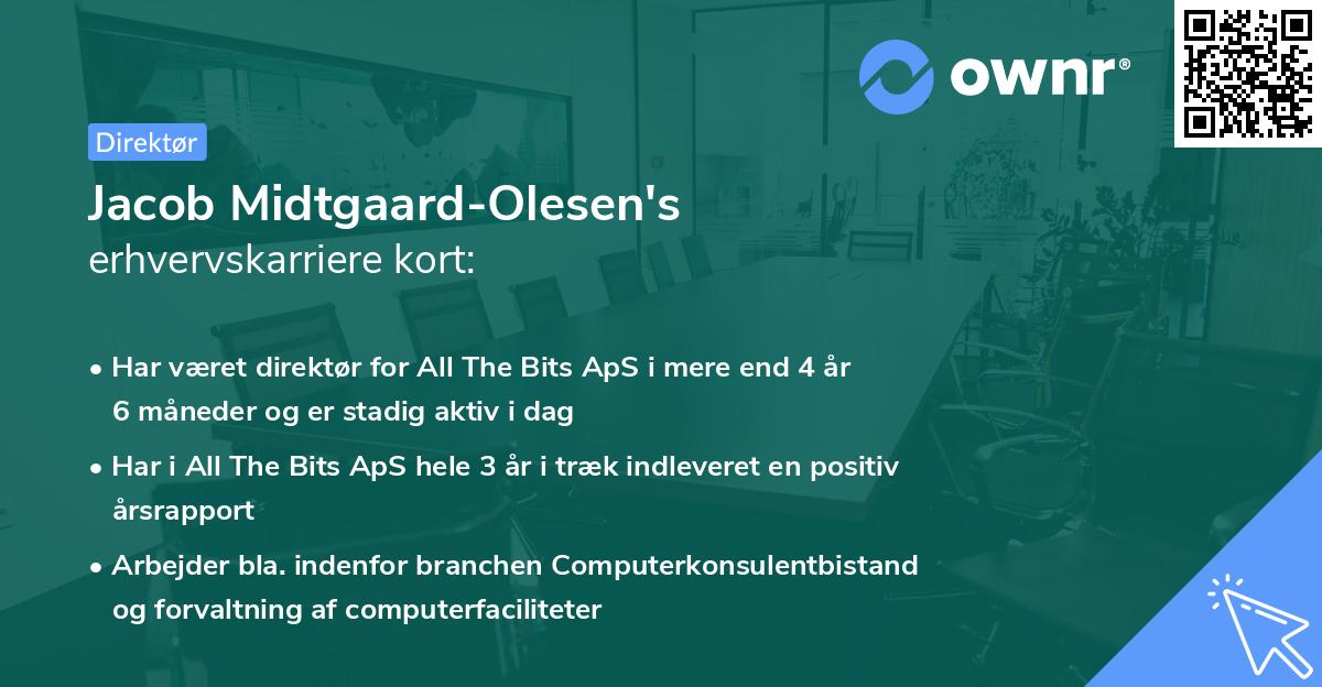 Jacob Midtgaard-Olesen's erhvervskarriere kort