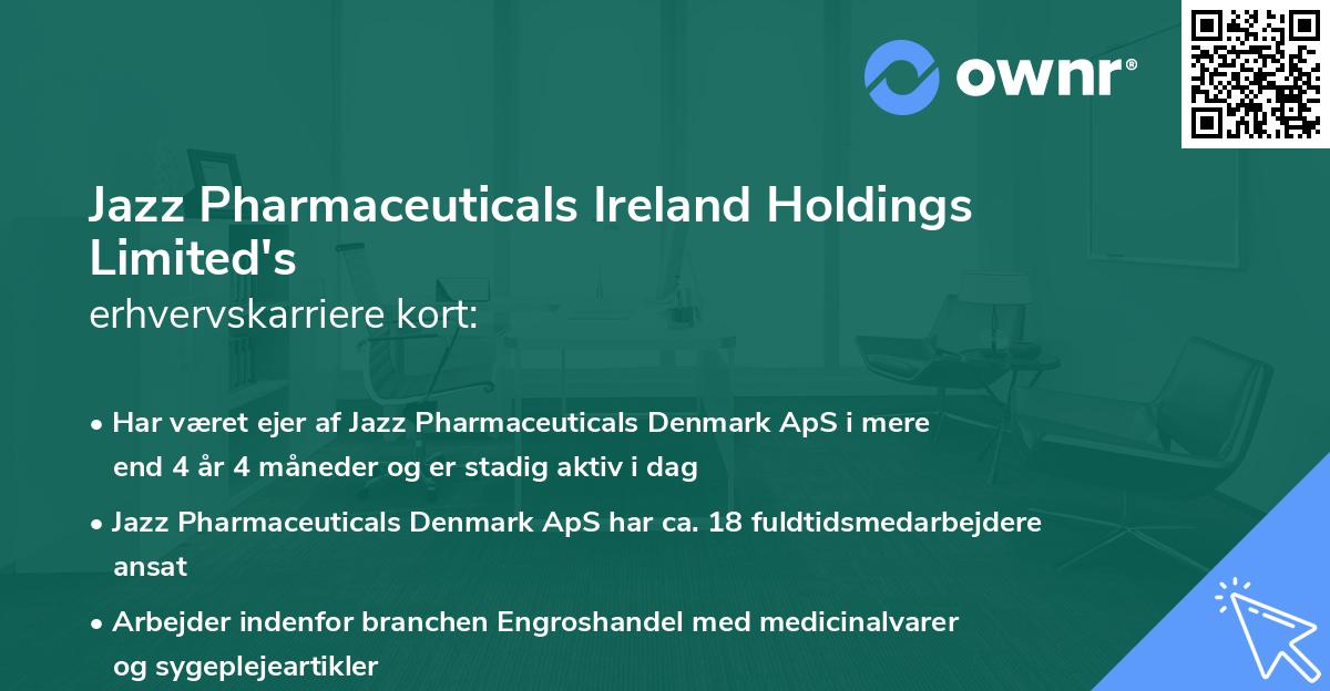 Jazz Pharmaceuticals Ireland Holdings Limited's erhvervskarriere kort