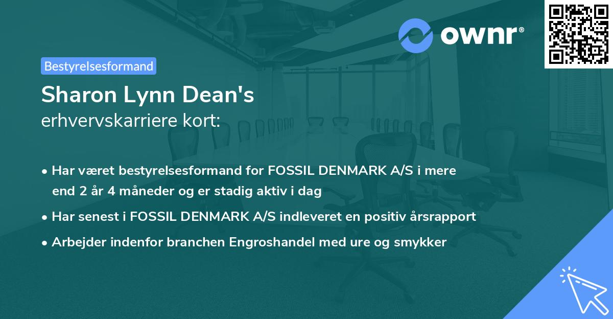 Sharon Lynn Dean's erhvervskarriere kort