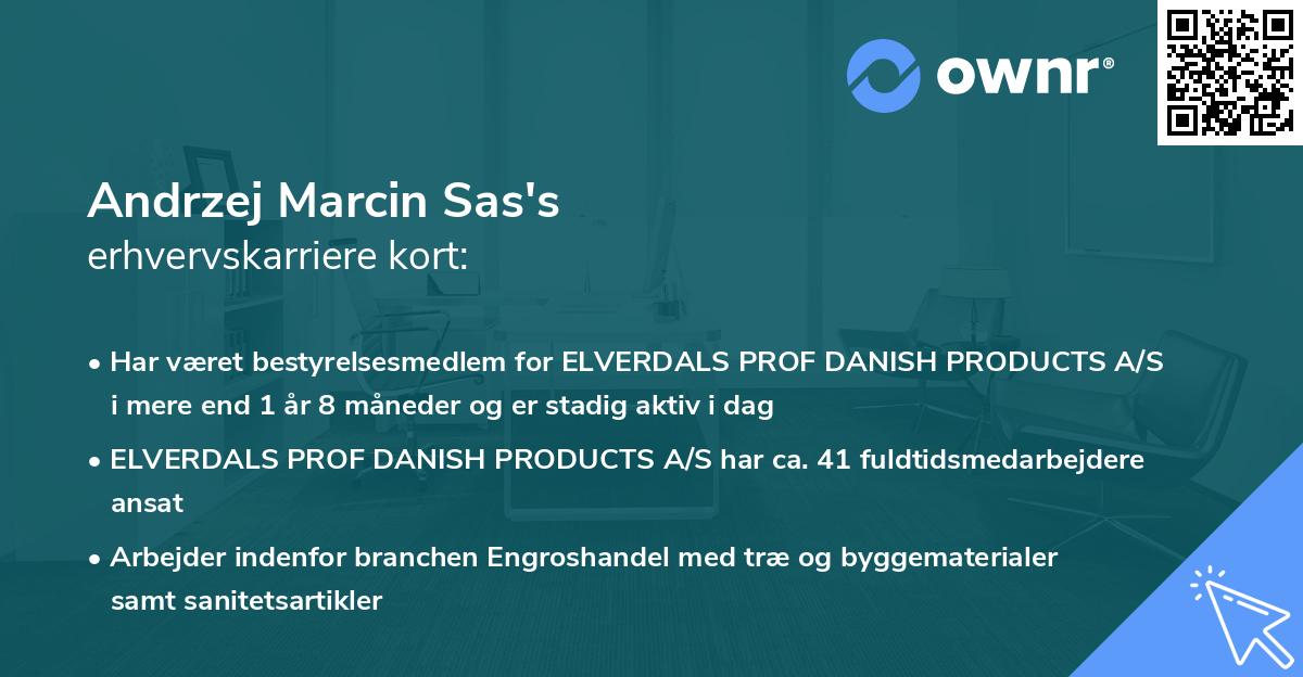 Andrzej Marcin Sas's erhvervskarriere kort