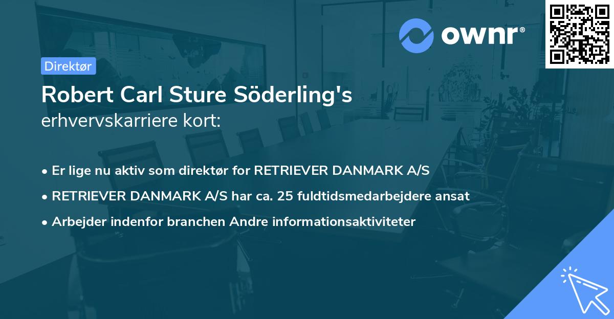 Robert Carl Sture Söderling's erhvervskarriere kort