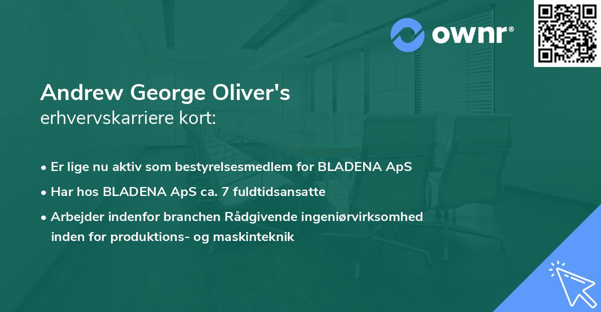 Andrew George Oliver's erhvervskarriere kort