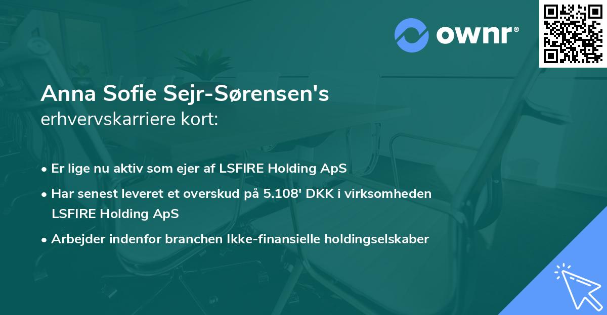 Anna Sofie Sejr-Sørensen's erhvervskarriere kort