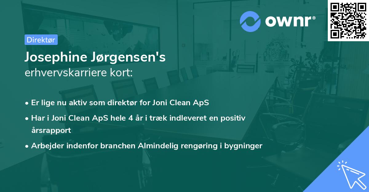 Josephine Jørgensen's erhvervskarriere kort