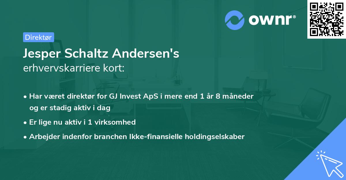 Jesper Schaltz Andersen's erhvervskarriere kort