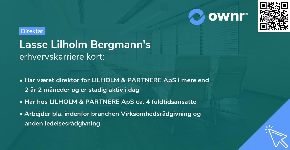 Lasse Lilholm Bergmann's erhvervskarriere kort