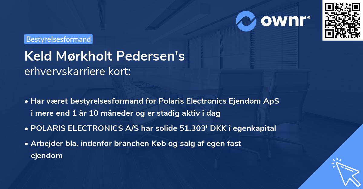 Keld Mørkholt Pedersen's erhvervskarriere kort