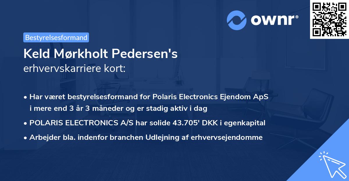 Keld Mørkholt Pedersen's erhvervskarriere kort