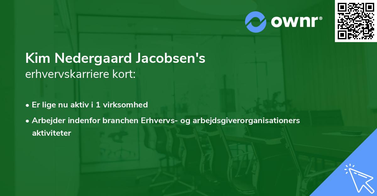 Kim Nedergaard Jacobsen's erhvervskarriere kort