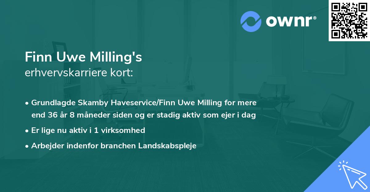 Finn Uwe Milling's erhvervskarriere kort