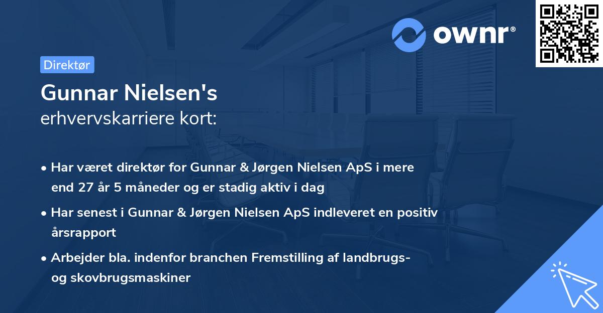 Gunnar Nielsen's erhvervskarriere kort