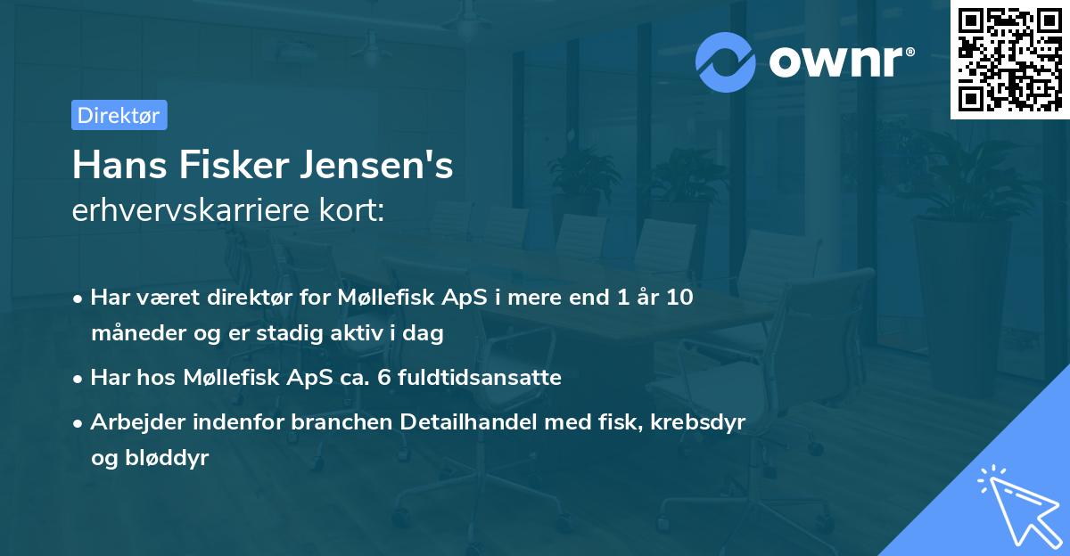 Hans Fisker Jensen's erhvervskarriere kort
