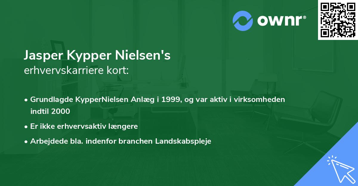 Jasper Kypper Nielsen's erhvervskarriere kort