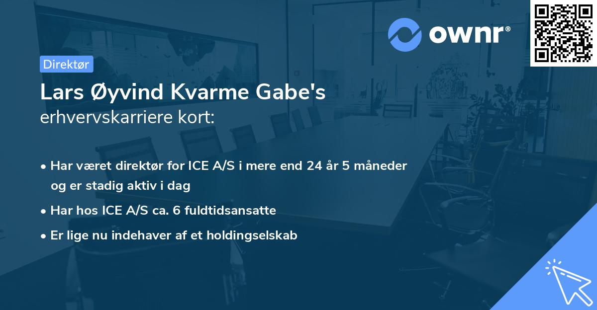 Lars Øyvind Kvarme Gabe's erhvervskarriere kort