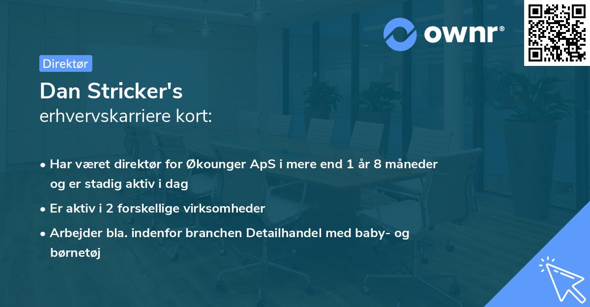 Dan Stricker's erhvervskarriere kort