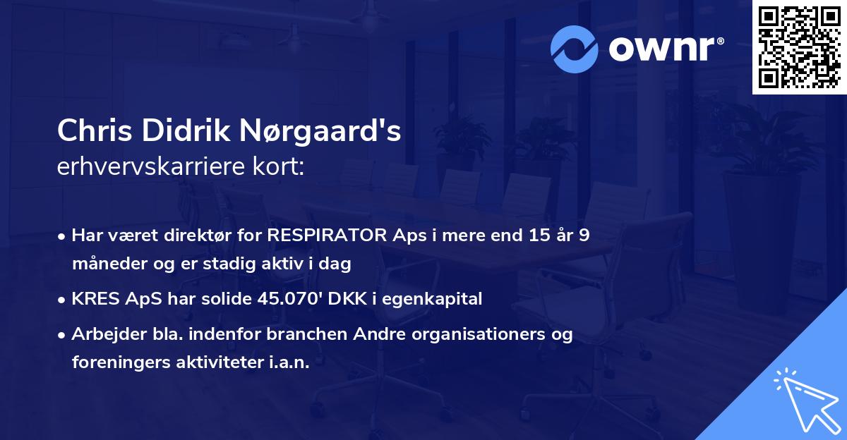 Chris Didrik Nørgaard's erhvervskarriere kort