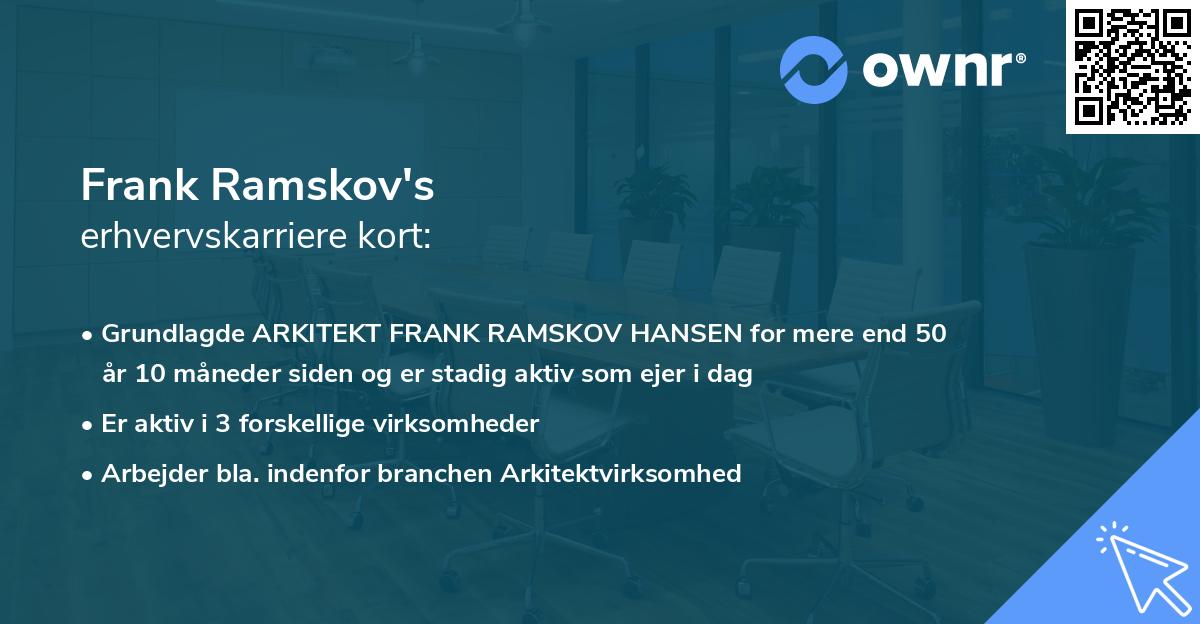 Frank Ramskov's erhvervskarriere kort