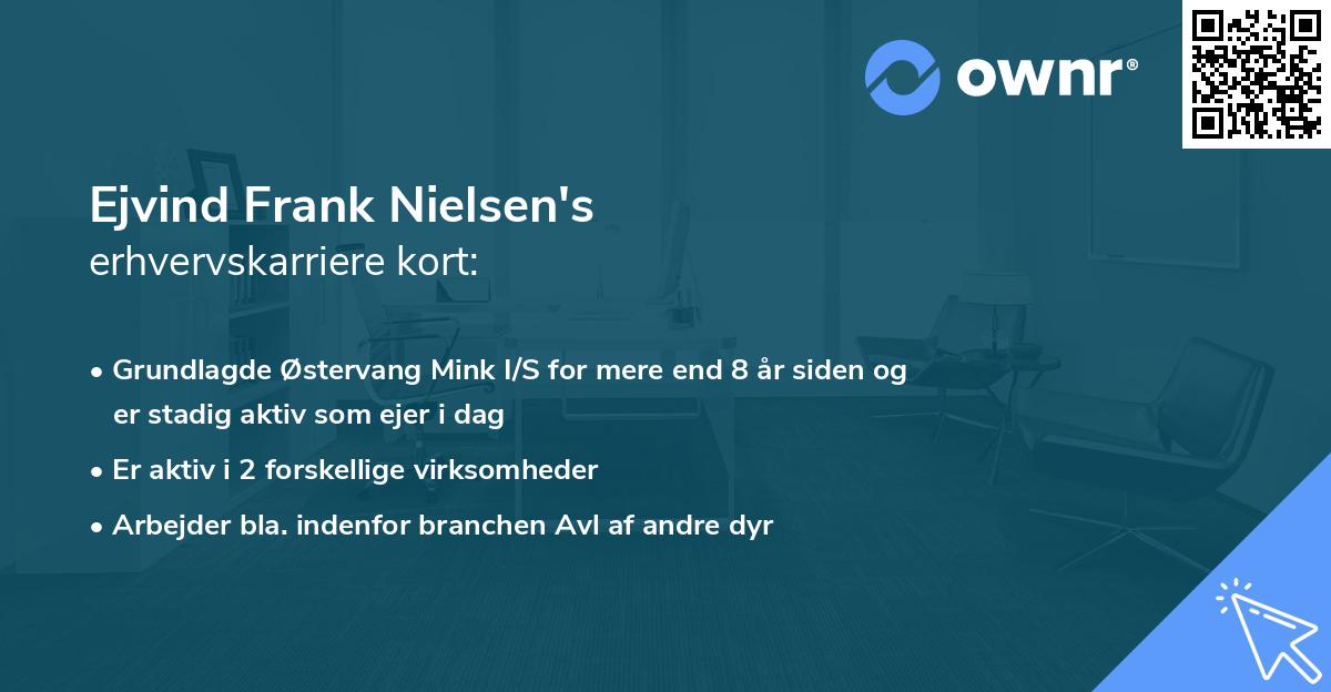 Ejvind Frank Nielsen's erhvervskarriere kort