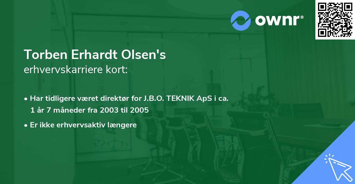 Torben Erhardt Olsen's erhvervskarriere kort