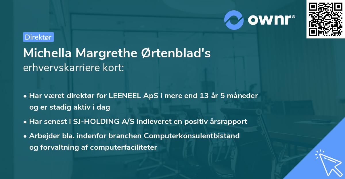 Michella Margrethe Ørtenblad's erhvervskarriere kort