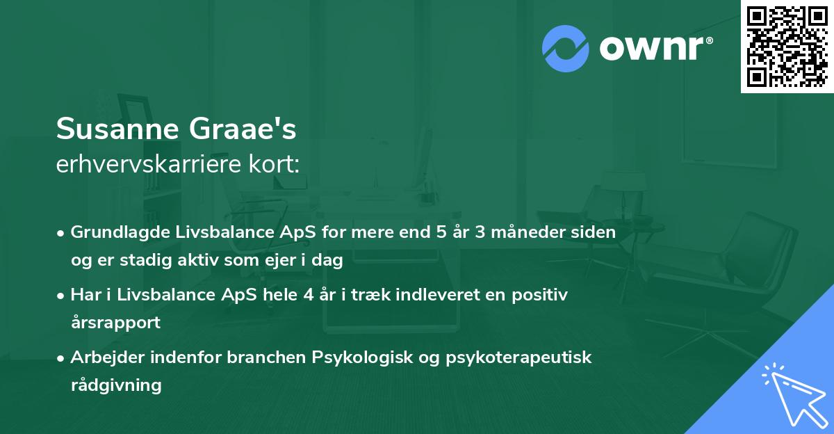 Susanne Graae's erhvervskarriere kort