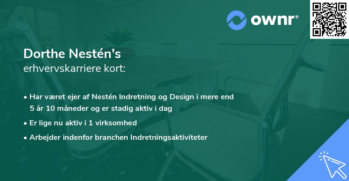 Dorthe Nestén's erhvervskarriere kort