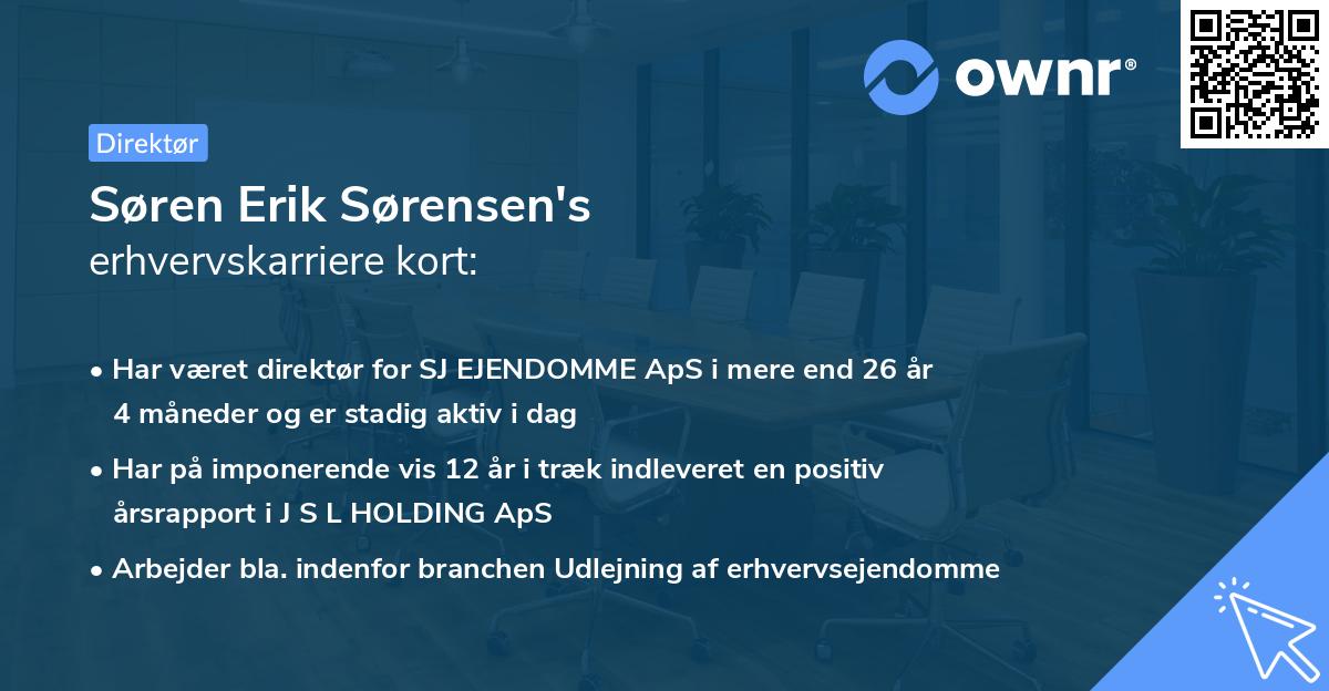 Søren Erik Sørensen's erhvervskarriere kort