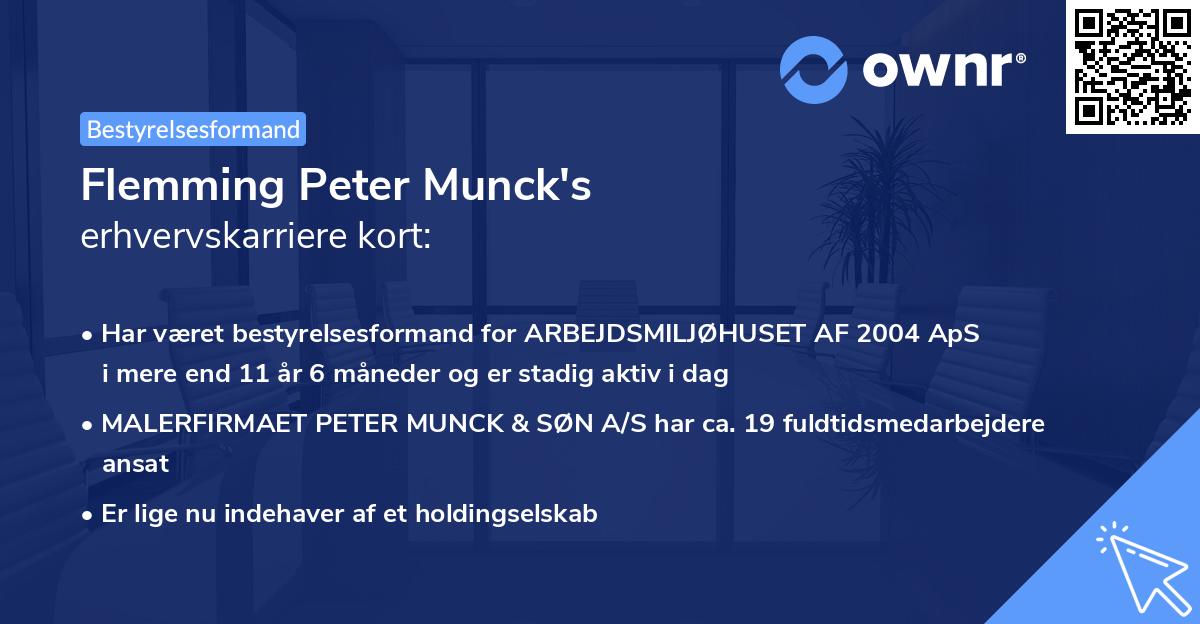 Flemming Peter Munck's erhvervskarriere kort