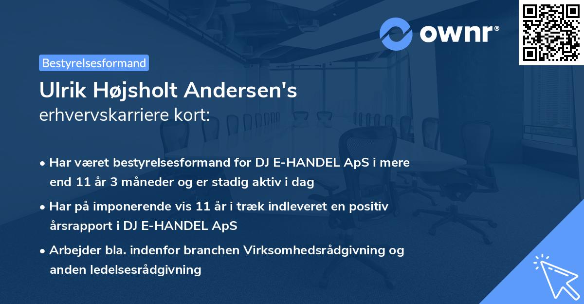 Ulrik Højsholt Andersen's erhvervskarriere kort