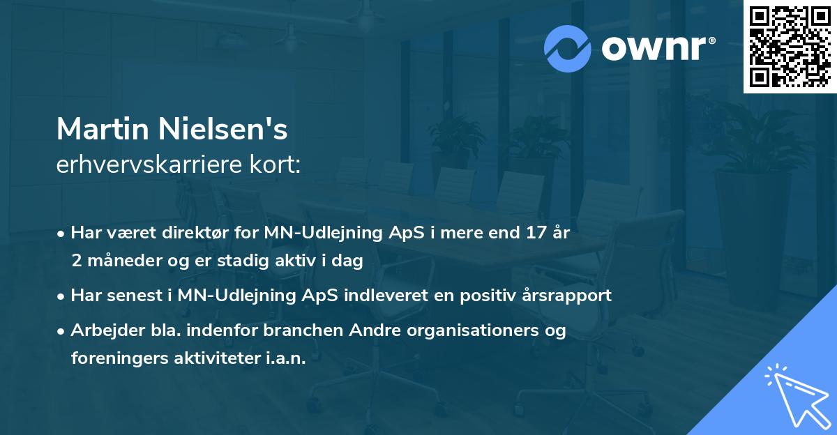 Martin Nielsen's erhvervskarriere kort