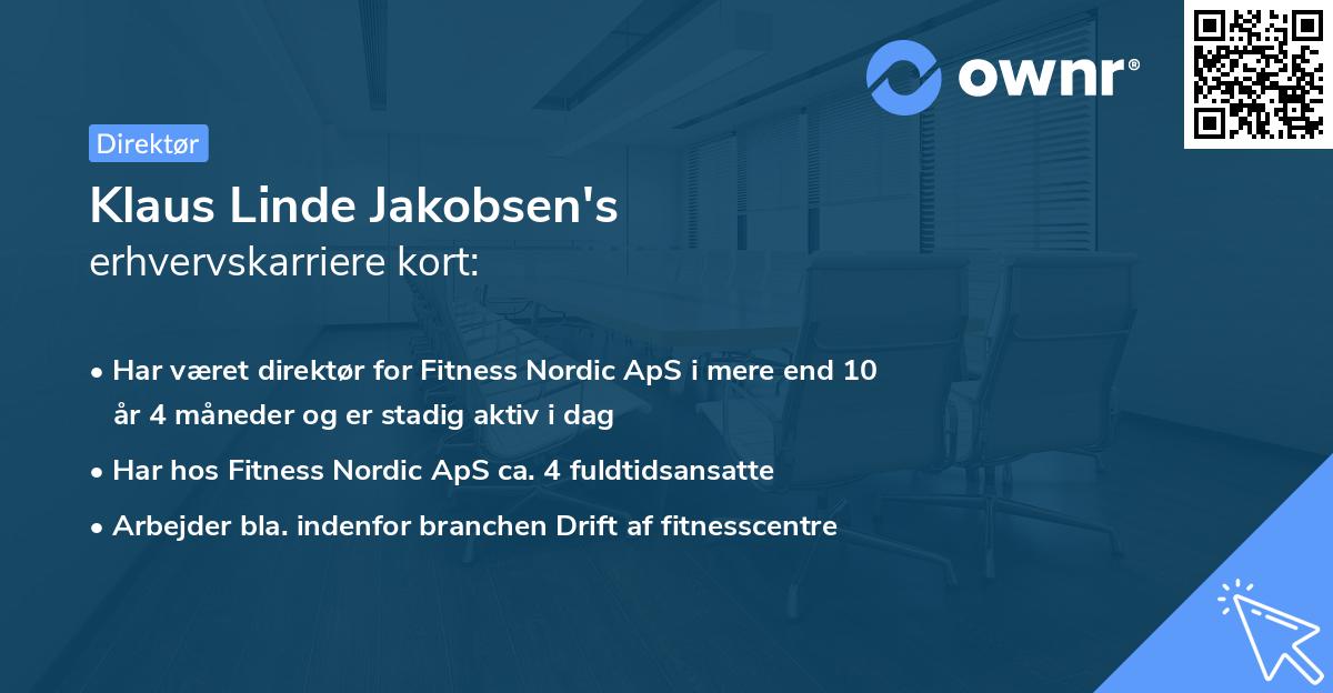 Klaus Linde Jakobsen's erhvervskarriere kort