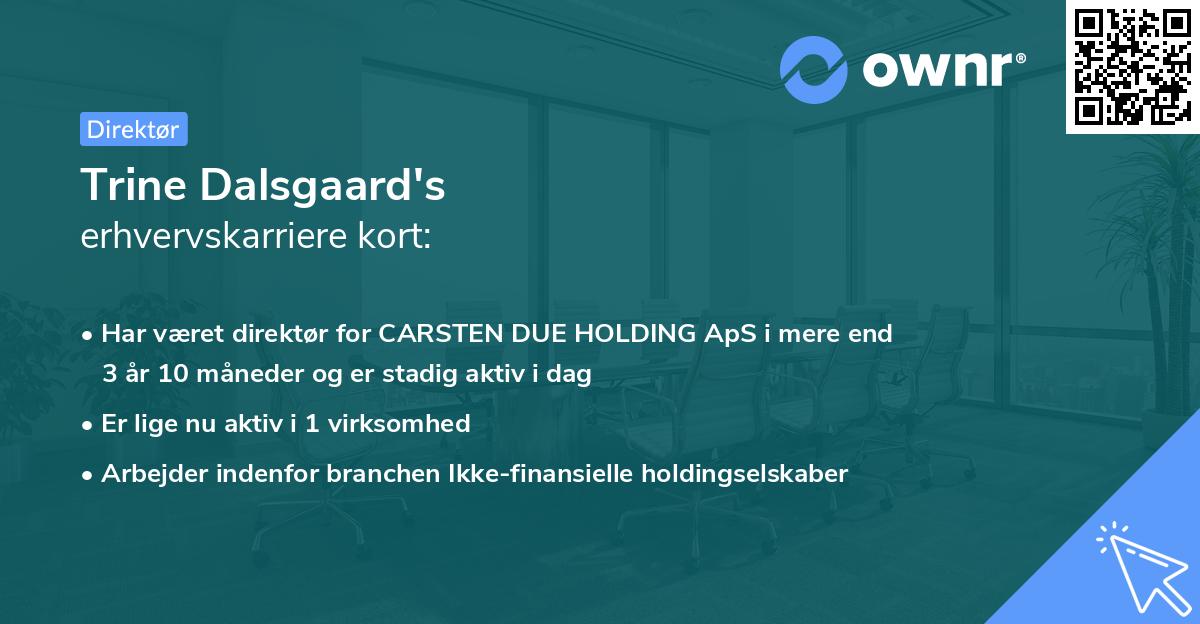 Trine Dalsgaard's erhvervskarriere kort