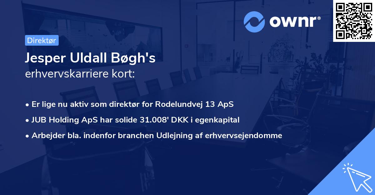 Jesper Uldall Bøgh's erhvervskarriere kort