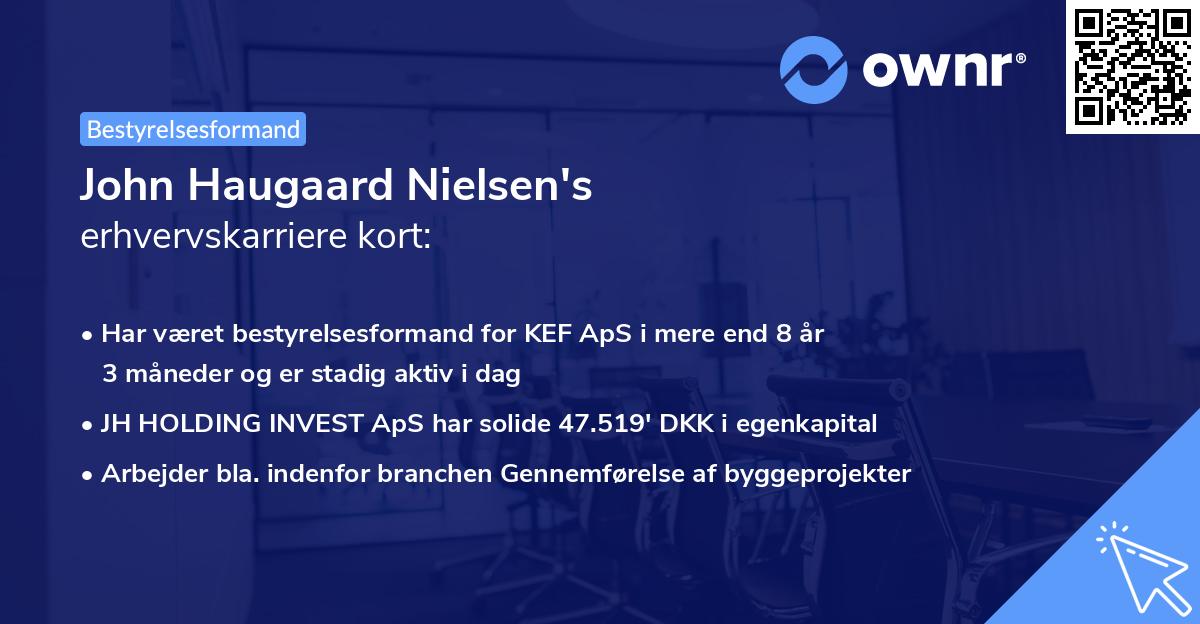 John Haugaard Nielsen's erhvervskarriere kort