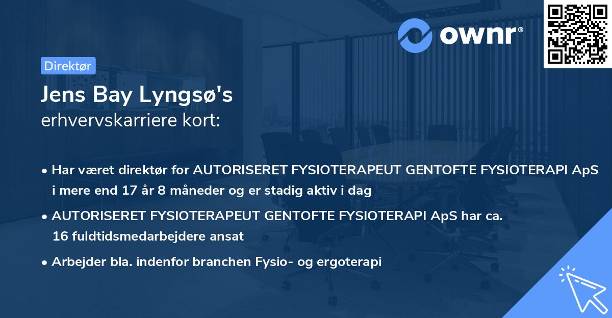 Jens Bay Lyngsø's erhvervskarriere kort