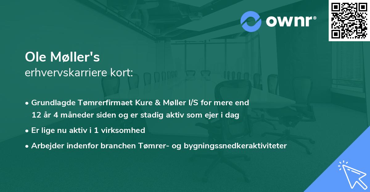 Ole Møller's erhvervskarriere kort