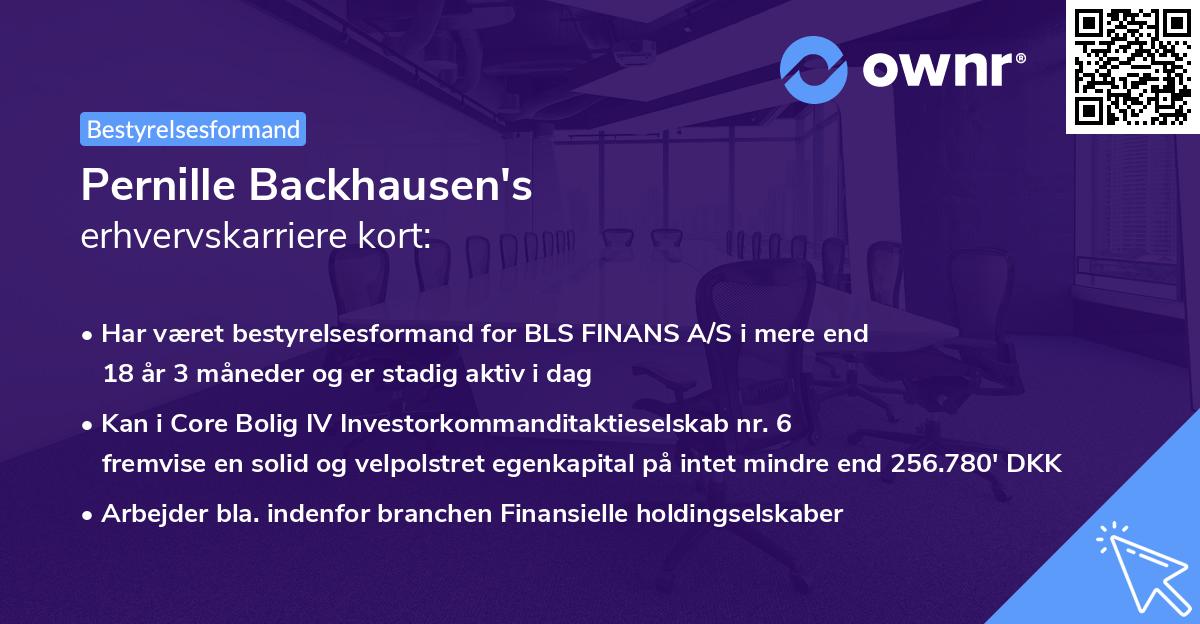 Pernille Backhausen's erhvervskarriere kort