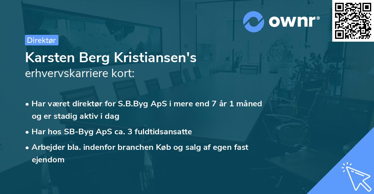 Karsten Berg Kristiansen's erhvervskarriere kort
