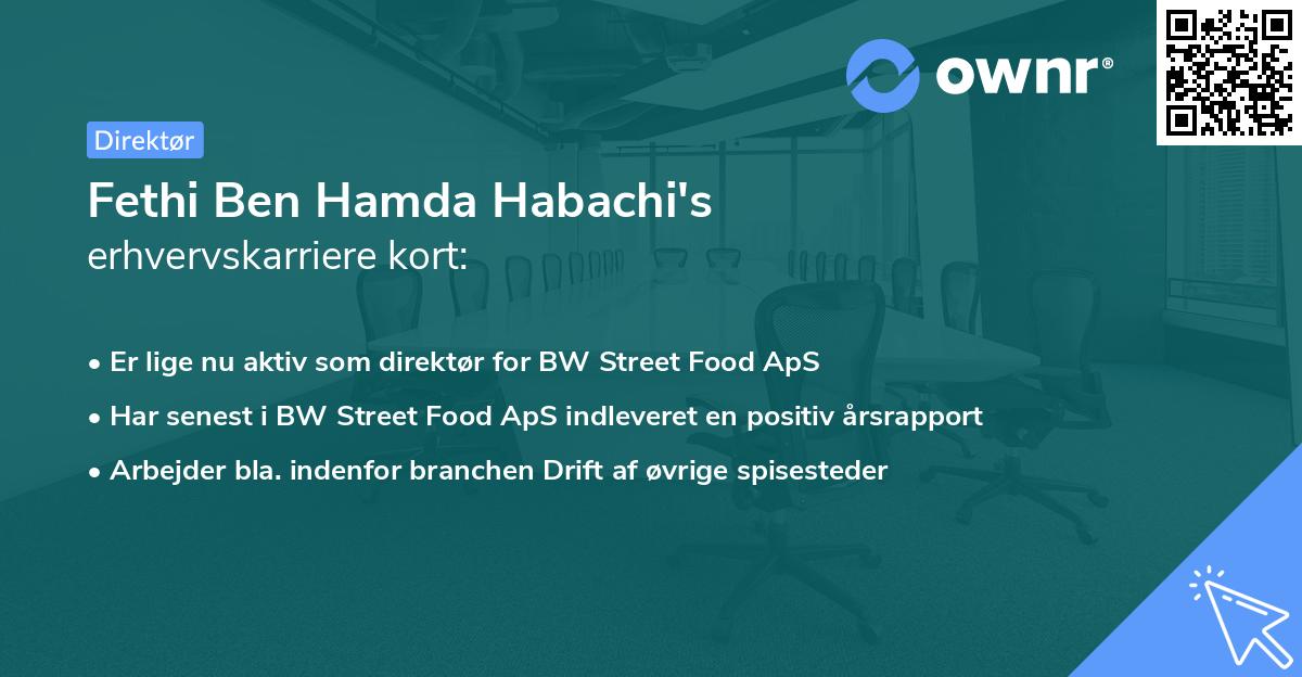 Fethi Ben Hamda Habachi's erhvervskarriere kort